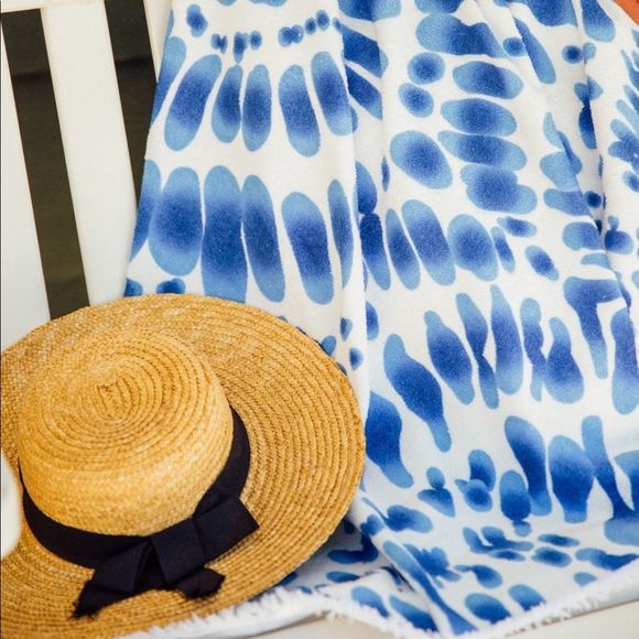 INDIGO Round Turkish Beach Towel - new - Picture 4 of 6